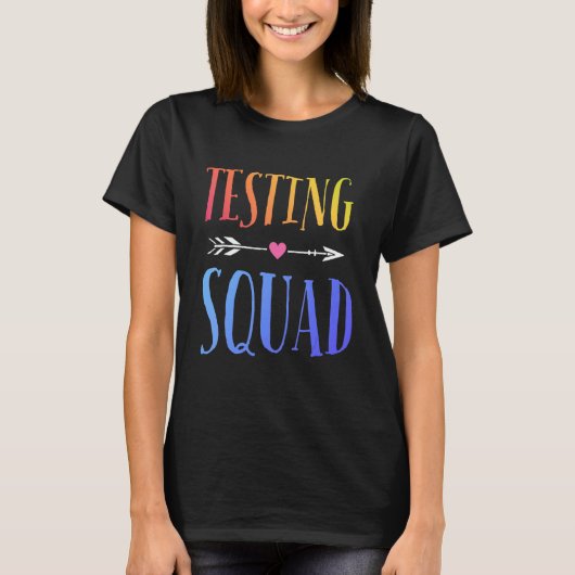 Test Dag Rock De Test Leraar Testdag Regenboog T-shirt (Voorkant)