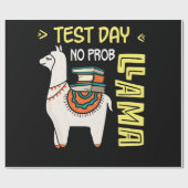 Test Day Llama Teacher Exam Testing Teaching Cadeaupapier (Vlak)