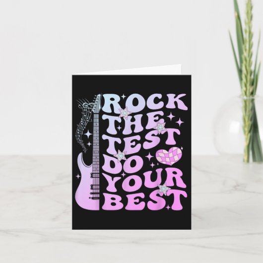 Test Day Rock De Test Doe Je Beste Test Dag Te Kaart (Voorkant)