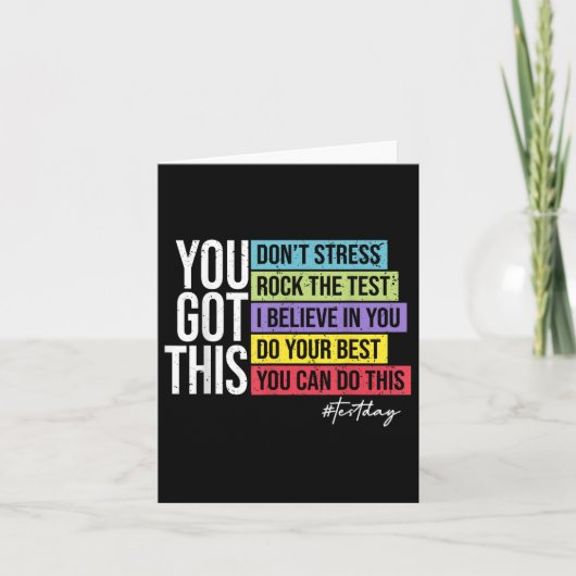 Test Day Rock De Test Leraar Testing Day Je Heb Kaart (Voorkant)