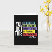 Test Day Rock De Test Leraar Testing Day Je Heb Kaart (Gele Bloem)
