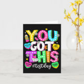 Test Day Rock De Test Leraar Testing Day Je Heb Kaart (Gele Bloem)