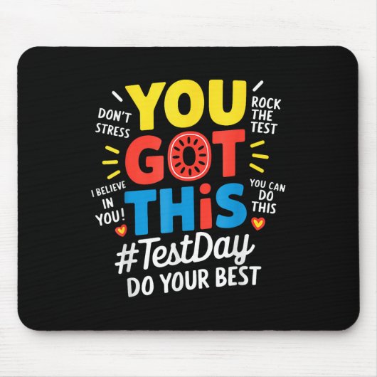 Test Day Rock De Test Leraar Testing Day Je Heb Muismat (Voorkant)