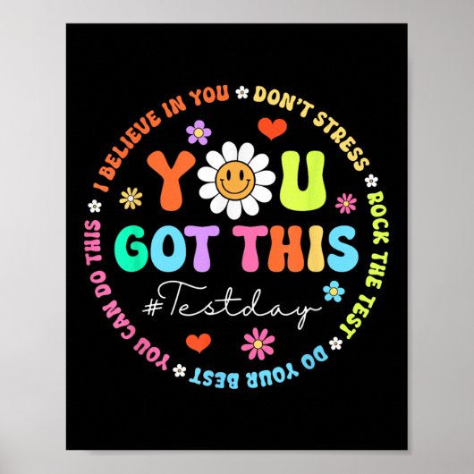 Test Day Rock De Test Leraar Testing Day Je Heb Poster (Voorkant)