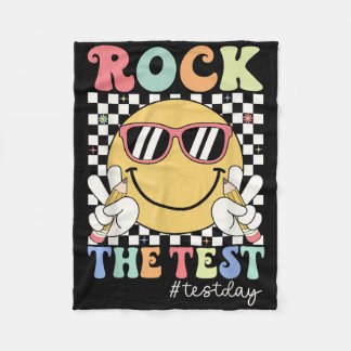 Test Day Rock de Test Motivatie leraar Testin Fleece Deken