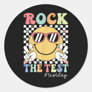 Test Day Rock de Test Motivatie leraar Testin Ronde Sticker