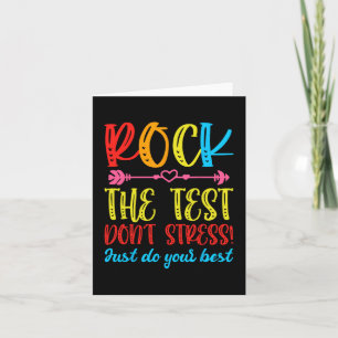 Test Day Rock De Test Niet Stress Teacher Testen Kaart