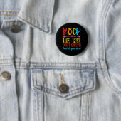 Test Day Rock De Test Niet Stress Teacher Testen Ronde Button 5,7 Cm (In situ)