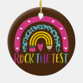 Test Day Rock Keramisch Ornament (Achterkant)