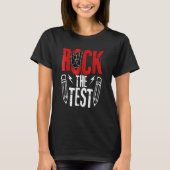 Test Day Rock: Metal Teacher Student Testing E T-shirt (Voorkant)