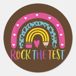 Test Day Rock Ronde Sticker