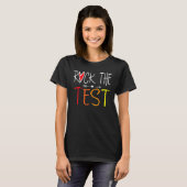Test Day Rock Teacher Testing Day Teache T-shirt (Voorkant volledig)