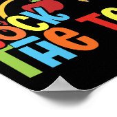 Test Day Rock: Test Teacher Rainbow Testing Poster (Hoek)