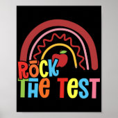 Test Day Rock: Test Teacher Rainbow Testing Poster (Voorkant)