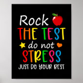 Test Day Rock, testleraar niet stressen Poster (Voorkant)