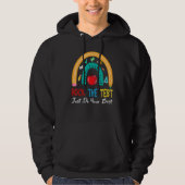 Test Day Rock The Test Teacher Testing Day Rainbow Hoodie (Voorkant)