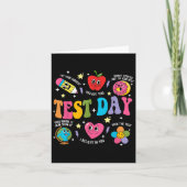 Test Day Rock The Test Testing Day Motivational Te Kaart (Voorkant)