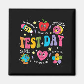 Test Day Rock The Test Testing Day Motivational Te Magneet (Voorkant)