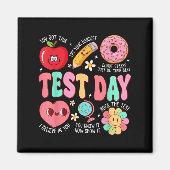 Test Day Rock The Test Testing Day Motivational Te Magneet (Voorkant)
