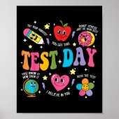 Test Day Rock The Test Testing Day Motivational Te Poster (Voorkant)