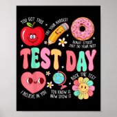 Test Day Rock The Test Testing Day Motivational Te Poster (Voorkant)