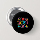 Test Day Rock The Test Testing Day Motivational Te Ronde Button 5,7 Cm (Voorkant /achterkant)