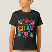 Test Day Rock The Test Testing Day Motivational Te T-shirt (Voorkant)