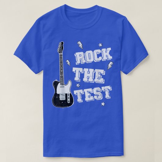 Test Day Teacher Rock test gitaarleraar T-shirt (Design voorkant)