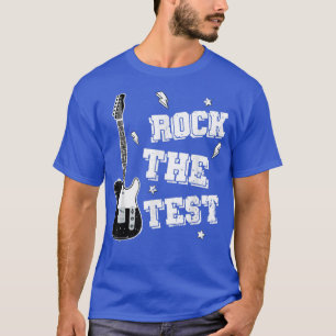 Test Day Teacher Rock test gitaarleraar T-shirt