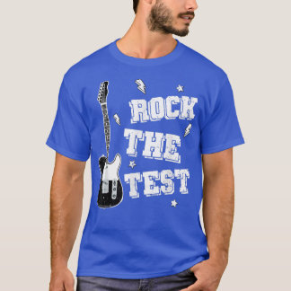 Test Day Teacher Rock test gitaarleraar T-shirt