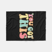 Test Day Teacher Shirt Motivational Testing Day St Fleece Deken (Voorkant (Horizontaal))