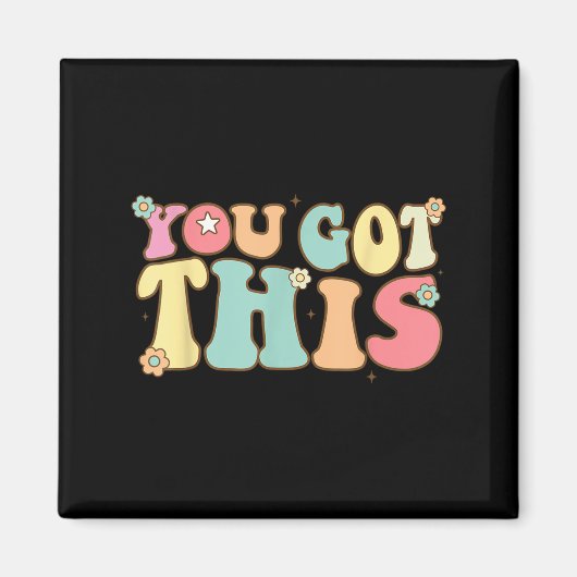 Test Day Teacher Shirt Motivational Testing Day St Magneet (Voorkant)