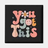 Test Day Teacher Shirt Motivational Testing Day St Magneet (Voorkant)