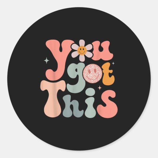 Test Day Teacher Shirt Motivational Testing Day St Ronde Sticker (Voorkant)