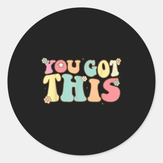 Test Day Teacher Shirt Motivational Testing Day St Ronde Sticker (Voorkant)