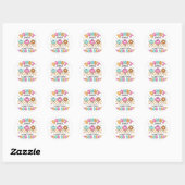 Test Day Teachers Kinder Donut Stress Doe gewoon j Ronde Sticker (Vel)