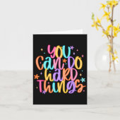 Test Day You Can Do Hard Things Teacher Testing Da Kaart (Gele Bloem)