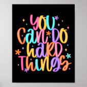 Test Day You Can Do Hard Things Teacher Testing Da Poster (Voorkant)