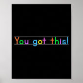 Test Day You Got This! Motivational Teacher Studen Poster (Voorkant)