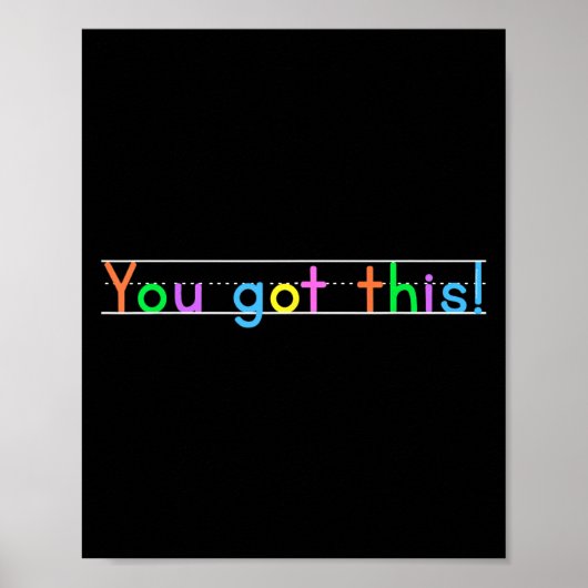 Test Day You Got This! Motivational Teacher Studen Poster (Voorkant)