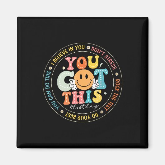 Test Day You Got This Rock De Test Leraar Testen Magneet (Voorkant)