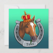 Test de koningin. feestdagenkaart (Voorkant)