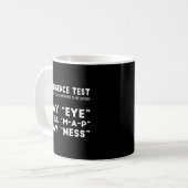 Test Eye Map Ness Funny Joke Vaderdag Koffiemok (Voorkant links)