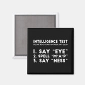 Test Eye Map Ness Funny Joke Vaderdag Magneet (Voorkant / Achterkant)
