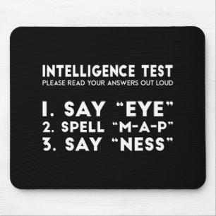 Test Eye Map Ness Funny Joke Vaderdag Muismat