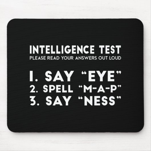 Test Eye Map Ness Funny Joke Vaderdag Muismat (Voorkant)