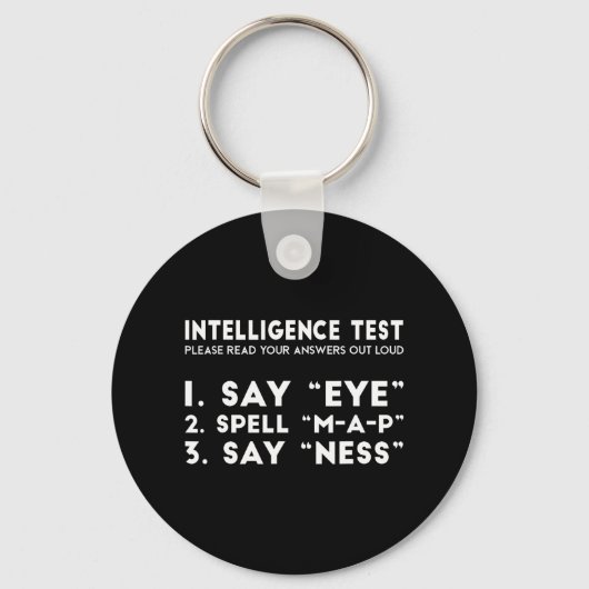 Test Eye Map Ness Funny Joke Vaderdag Sleutelhanger (Voorkant)