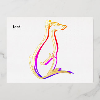 test folie uitnodiging briefkaart