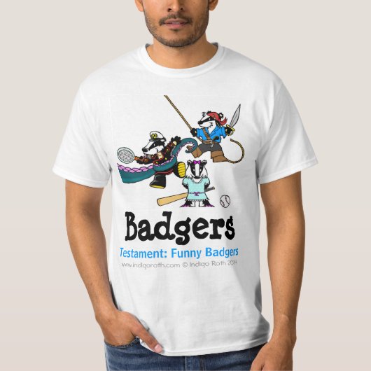 TEST: FUNNY BADGERS (TM) Dantoo, Hoth and Sol T-shirt (Voorkant)