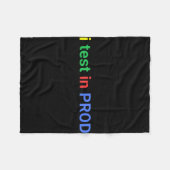 Test in prod coderen grappige humor grap ontwikkel fleece deken (Voorkant (Horizontaal))